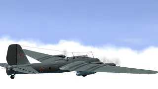 Бомбардировщик Пе-8 в авиасимуляторе Ил-2 Штурмовик ЗС.