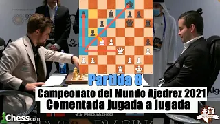 Magnus Carlsen vs Ian Nepomniachtchi || CAMPEONATO del MUNDO de AJEDREZ 2021! (Partida 8)