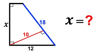 Can you find the side length X of the Trapezoid? | (Trapezium) | #math #maths | #geometry