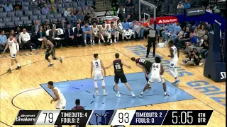 Tom Abercrombie Dunks On Jaren Jackson Jr. | Sky Sport Breakers v Memphis Grizzlies | NBA Pre-Season