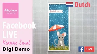 Eenvoudig leuk regen-effect | Digi-Demo Rianne | Woensdag 6 Juli 2022 | Cardmaking