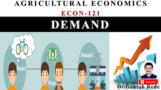 ECON 121| Fundamentals of Agricultural Economics | Demand | Kinds of Demand | Agricultural Economics