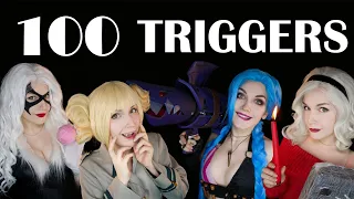 ASMR 🧜🦸 100 TRIGGERS in 10 MINUTES & 20 COSPLAY 🧚‍♀🧙