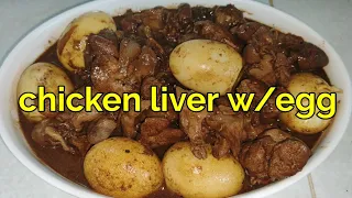 CHICKEN LIVER WITH EGG/QUICK AND EASY RECIPE