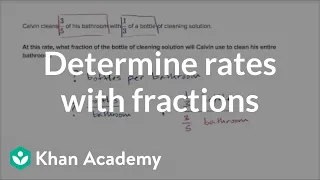 Determining rates with fractions | 7th grade | Khan Academy