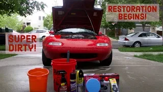 How To Detail An Engine Bay. 1990 Mazda MIata MX-5 Full Restoration Part 1