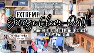 *NEW* EXTREME HOARDER GARAGE CLEAN-OUT PART 4! ORGANIZING OUR NEW DIY BUILT-INS!!