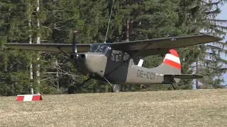 Cessna O-1 Bird Dog landing at Airfield Rostock | OE-CCI