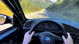 POV: Loud BMW E36 320i Saturday Drive - Pure 6 cylinder sound!