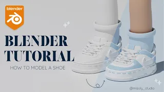 BLENDER 3D SHOE TUTORIAL - Cute & Easy sneaker