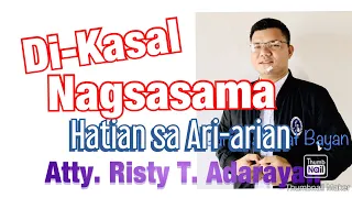 PAUBAYA.Hatian ng Ari-arian ng Mag-Asawang Di-Kasal