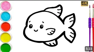 How to Draw a Fish Easy Step by Step for Kids and Toddlers