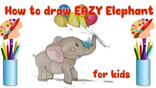 Haw to draw eazy elephant #drawing#painting #art #forkids
