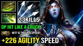 WTF +226 AGILITY SPEED Butterfly Drow Ranger Brutal Hit Like a Truck Hard Carry Dota 2