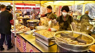 전통 오일장 분식 장사만 22년! 떡볶이,순대,튀김,핫도그,어묵,하루에 완판 되는 곳/Amazing skill of fried master,Tteokbokki/korean food