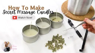 How to Make Secret Message Candles