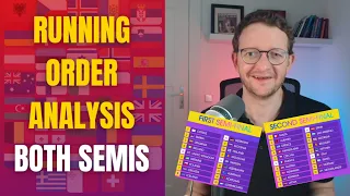 RUNNING ORDER ANALYSIS - EUROVISION 2024 Semi-Finals