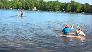 MSTC students compete in cardboard boat races