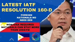 Latest Philippine Travel Updates | IATF Resolution 160-D amendments