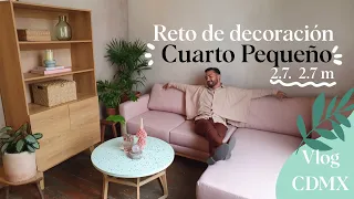 ✅SALA Pequeña INFONAVIT 2.7 x 2.7m Cambio RADICAL🔨 😱(ELEGANTE) 💲💸