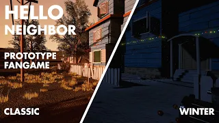 Hello Neighbor (Prototype) Classic & Winter Fan-Game Gameplay