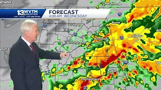 Alert Day: Severe storms likely with heavy rainfall overnight