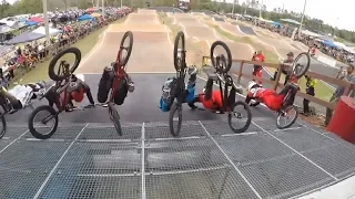 Elite Men BMX Gate FAIL! Everyone Crashes!