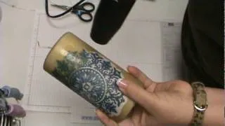 Heat Embossing a candle (video 1 of 2 on how to)