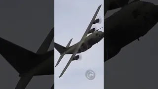 C-130 Hercules avoids a Chinook in the valley    Mach Loop  Low level Wales Snownonia