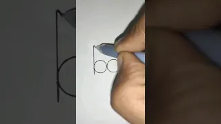 How to draw pussy cat 🐱🐱 using alphabet b & d #viral #trending #shorts