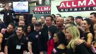 Arnold Schwarzenegger and Team ALLMAX at the Arnold Sports Festival