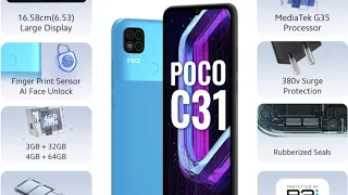 POCO C31 ( Royal Blue 64 GB 4GB RAM)