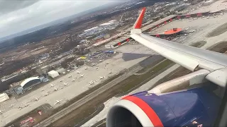 Турбулентный взлёт A321 Аэрофлота из Шереметьево