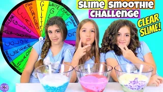 MYSTERY WHEEL OF SLIME PART 3 * CLEAR SLIME SMOOTHIE CHALLENGE!