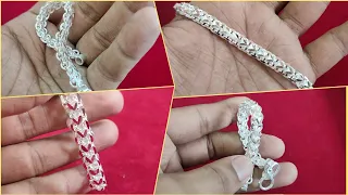 Latest Silver bracelet designs with weight and price 2021/Silver bracelet
