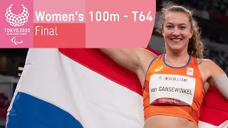 An Incredible New Paralympic Record! 💨 | Women's 100m - T64 Final | Tokyo 2020 Paralympics