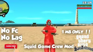 Gta Sa Mod Squid Game Crew (replace : emmet ) 1mb only !!🔥🔥