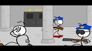 Henry stickman breaking the bank and escape the prison no commentary