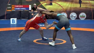 1/2 FS - 74 kg: K. TSABOLOV (RUS) v. F. CHAMIZO MARQ (ITA)