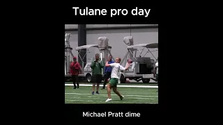 Tulane QB Michael Pratt throws dime at #Saints facility #tulane #nfldraft