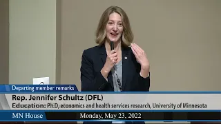 Rep. Jennifer Schultz departing member remarks 5/23/22