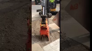 NPK C3D Plate Compactor - Compacting for Sidewalk Repair