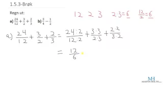 Matematikk 1P - 1.5.3- Regn ut brøken