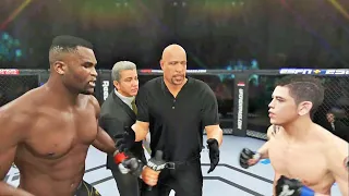 Heavyweight 👑 vs Flyweight 👑 | Francis Ngannou vs Brandon Moreno Full Fight - UFC 4 Simulation