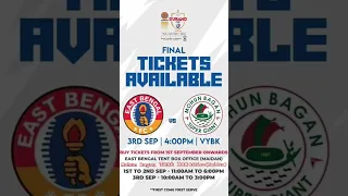 Durand Cup Final Ticket details. #eastbengal vs #mohunbagan #ticket #saltlakestadium ##durandcup2023