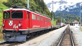 ★ 4K 🇨🇭 Samedan  - Chur - Vereina - Samedan cab ride in a Ge 6/6 II [08.2020] Führerstandsmitfahrt