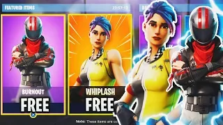 NEW "Whiplash + Burnout" SKINS in Fortnite! - ALL SKINS in Fortnite Battle Royale! (Fortnite Update)