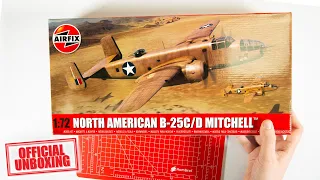 Official Unboxing Airfix- North American B-25C/D Mitchell (A06015A)