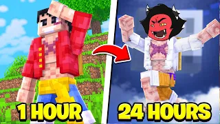 I Spent 24 hours Straight In One Piece Minecraft