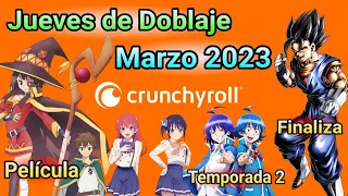 Jueves de doblaje en Crunchyroll para Marzo 2023 🤯 Fecha de estreno para la Película de Konosuba